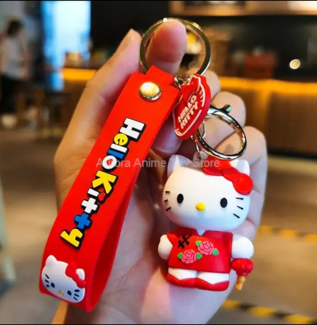 LLAVERO DE HELLO KITTY EN VESTIDO ORIENTAL