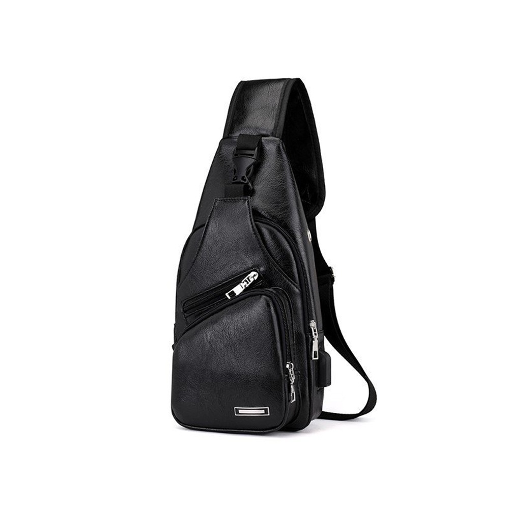bolso cuero negro