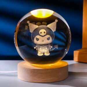 MINI LAMPARA DE CRISTAL 3D - KUROMI
