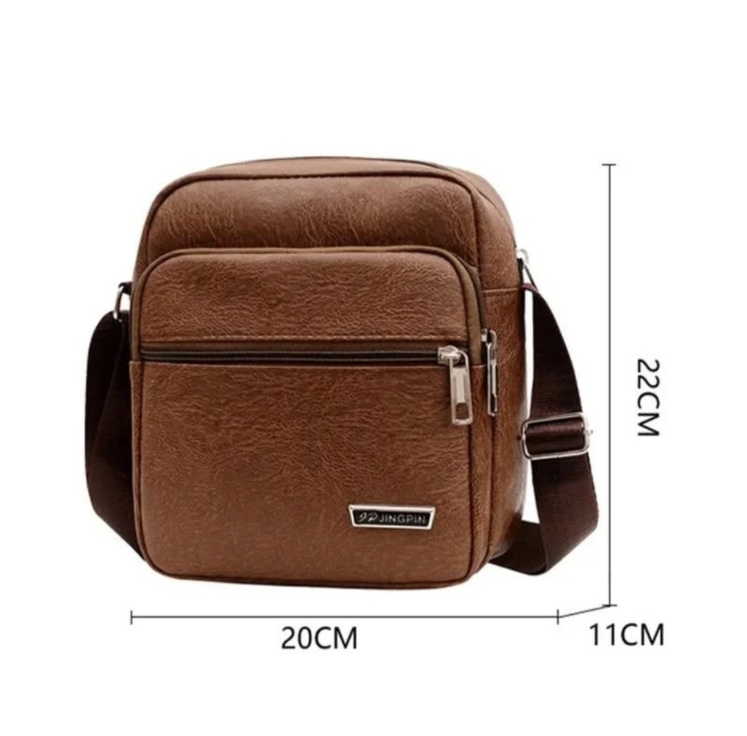 BOLSO CUADRADO DE CABALLERO - SEMI CUERO - Imagen 6